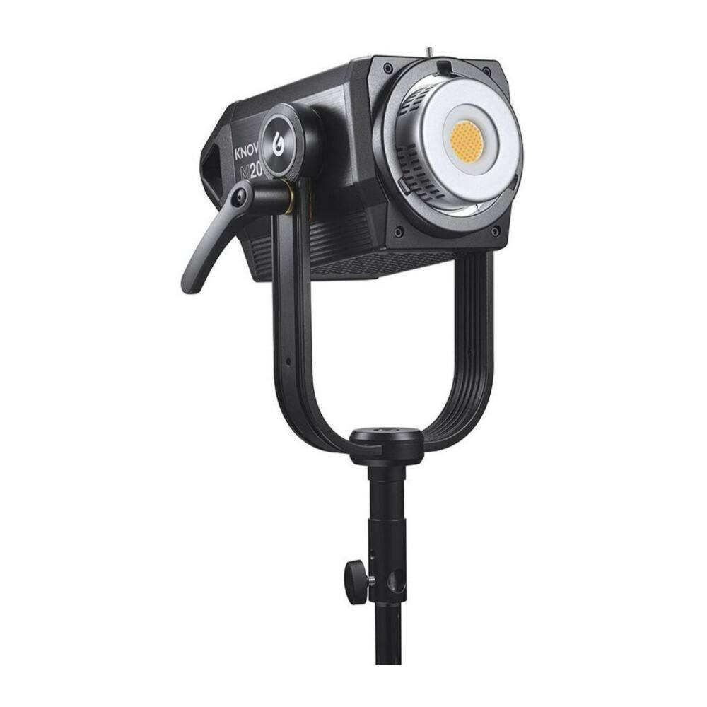 Front. Godox - Godox M200Bi Knowled Bi Color Black LED Light with Quiet Cooling System.