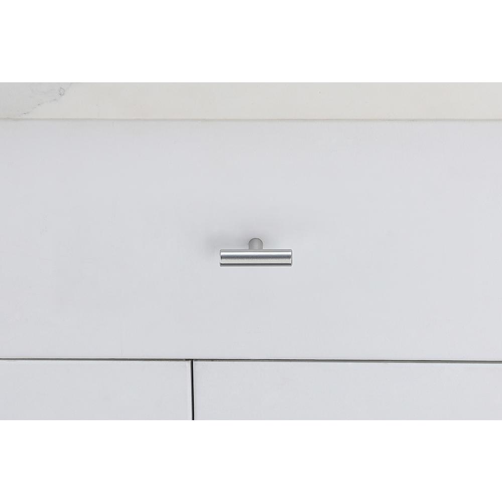 Front. Elegant Decor - Quinn Brushed Nickel T Pull Multipack (set of 10) - Brushed Nickel.