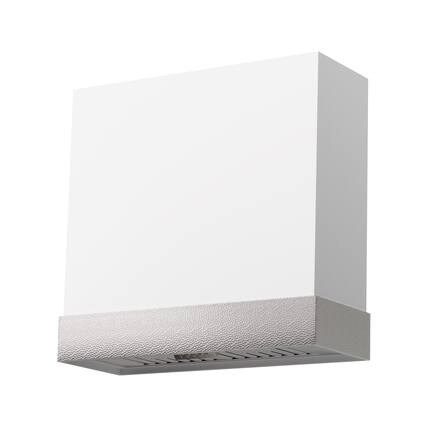 Front. Akicon - Akicon 30 in. Stainless Steel Ducted Wall Mount Range Hood with 600 CFM Vent Motor, 3 Speed, in White with Nickel - White with Nickel.