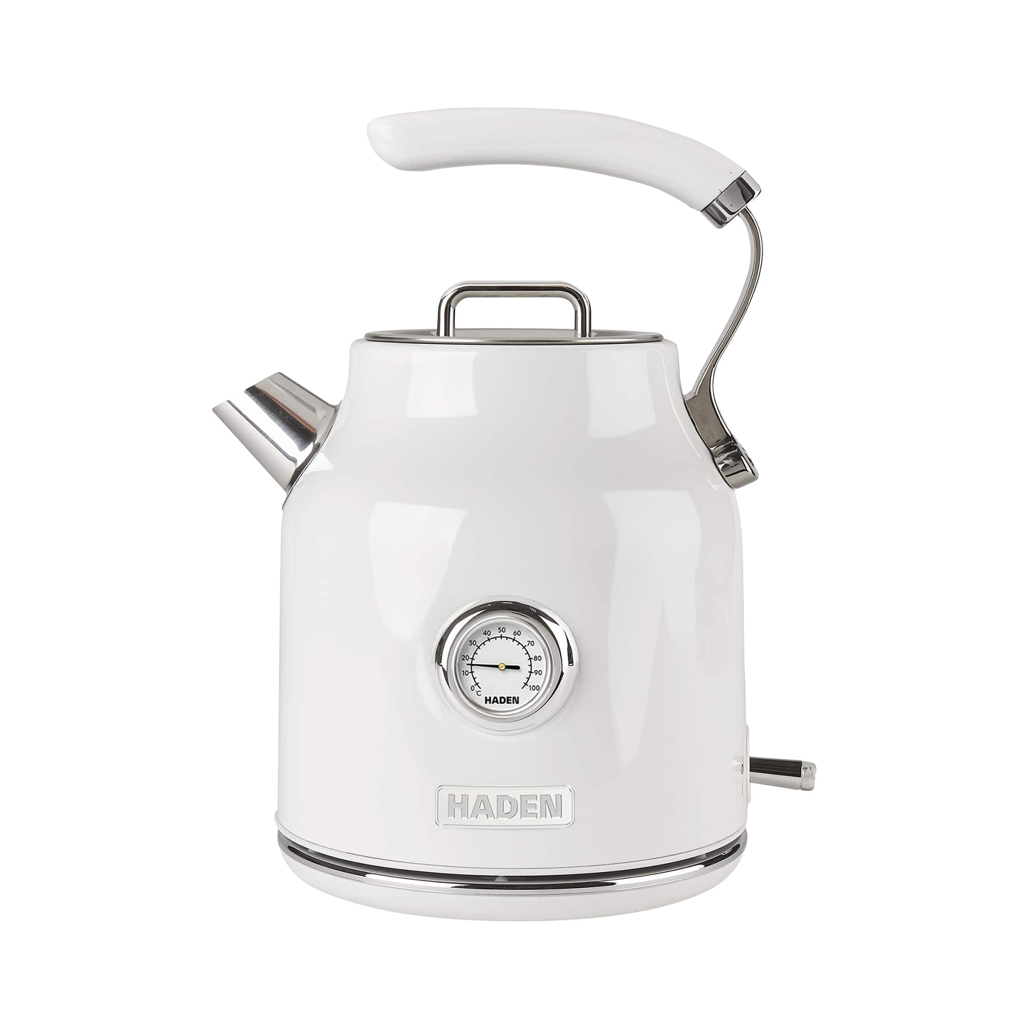 Haden - Dorset 1.7 Liter Electric Water Kettle w/ 360-Degree Base, Ivory & Chrome - Ivory / Chrome