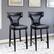 Alt View 12. CorLiving - Kings Bar Height Barstools (Set of 2) - Black.