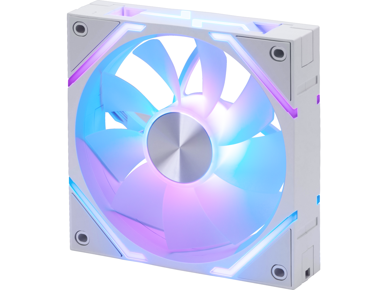 Alt View 7. MSI - MSI MPG EZ120R White 3x ARGB Fan, Magnetic, Mystic Sync, Fluid Bearing - White.
