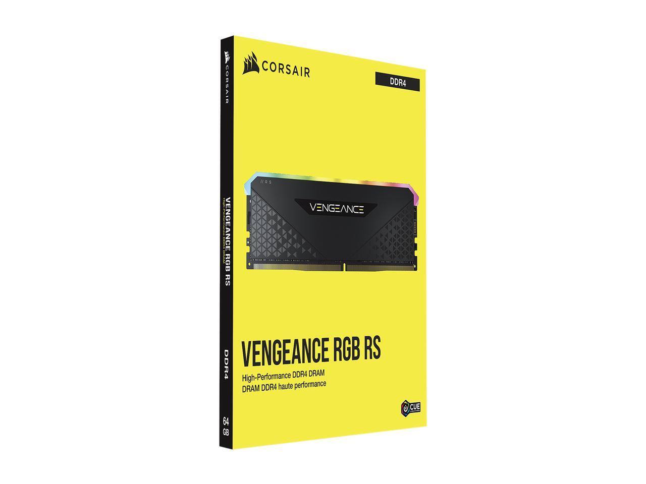 CORSAIR Vengeance RGB RS 64GB (2 x 32GB) 288 Pin PC RAM DDR4 3200