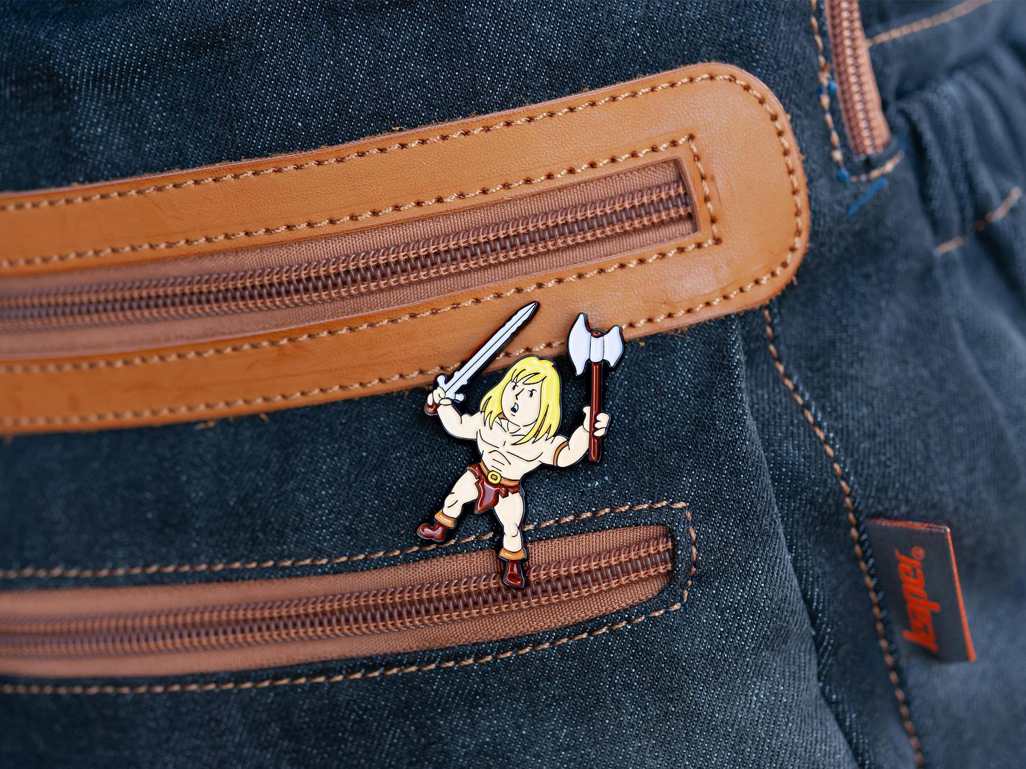 Alt View 10. Fallout - Fallout Barbarian Perk Pin | Exclusive Vault Boy Collector Pin | 1.73 Inches - Blue.