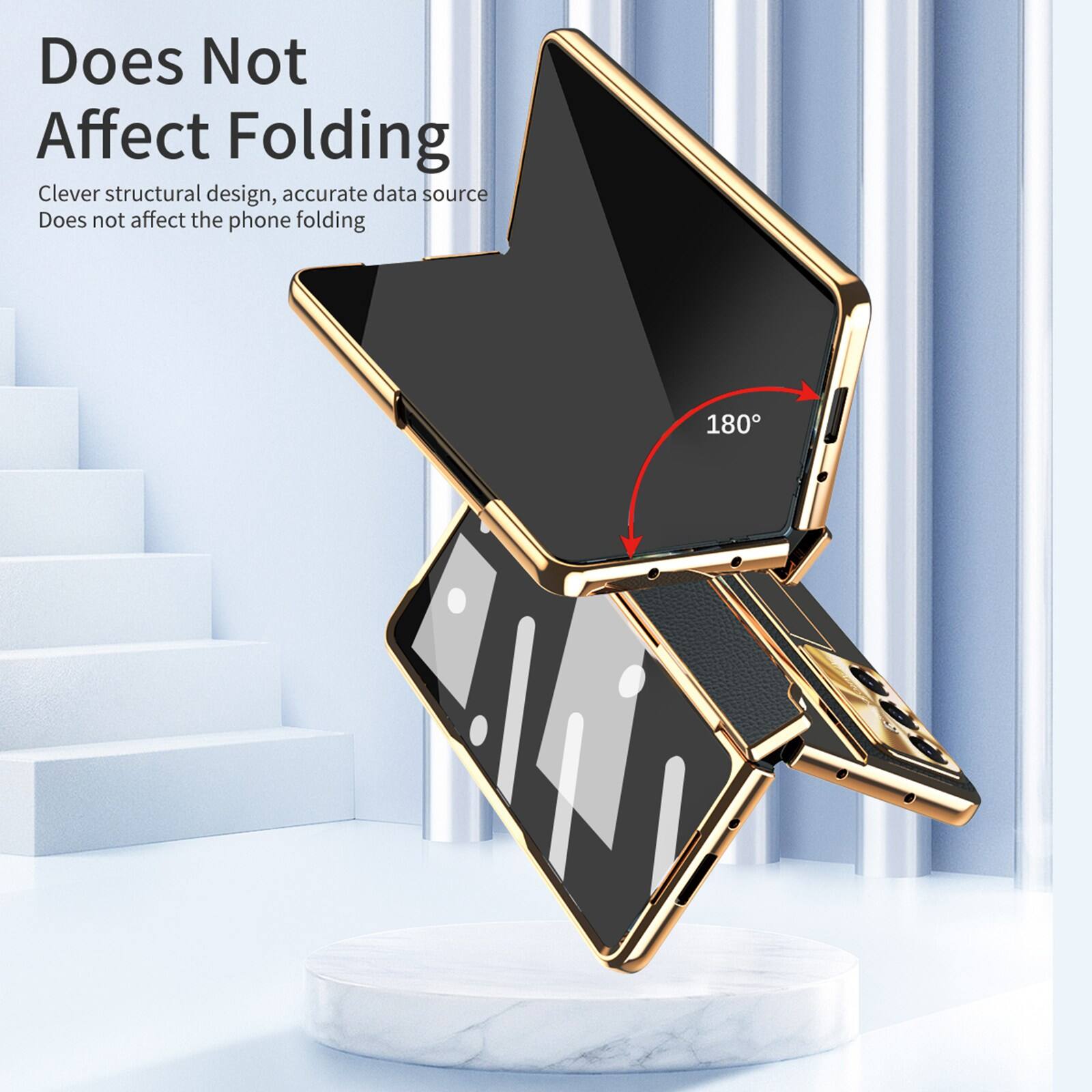 Does Not Affect Folding

Clever structural design, accurate data source. Does not affect the phone folding 180°