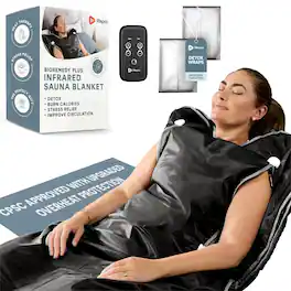 LifePro - Infrared Sauna Blanket Full Body Home Sauna Blanket for Detox Relaxation and Weight Loss - Black