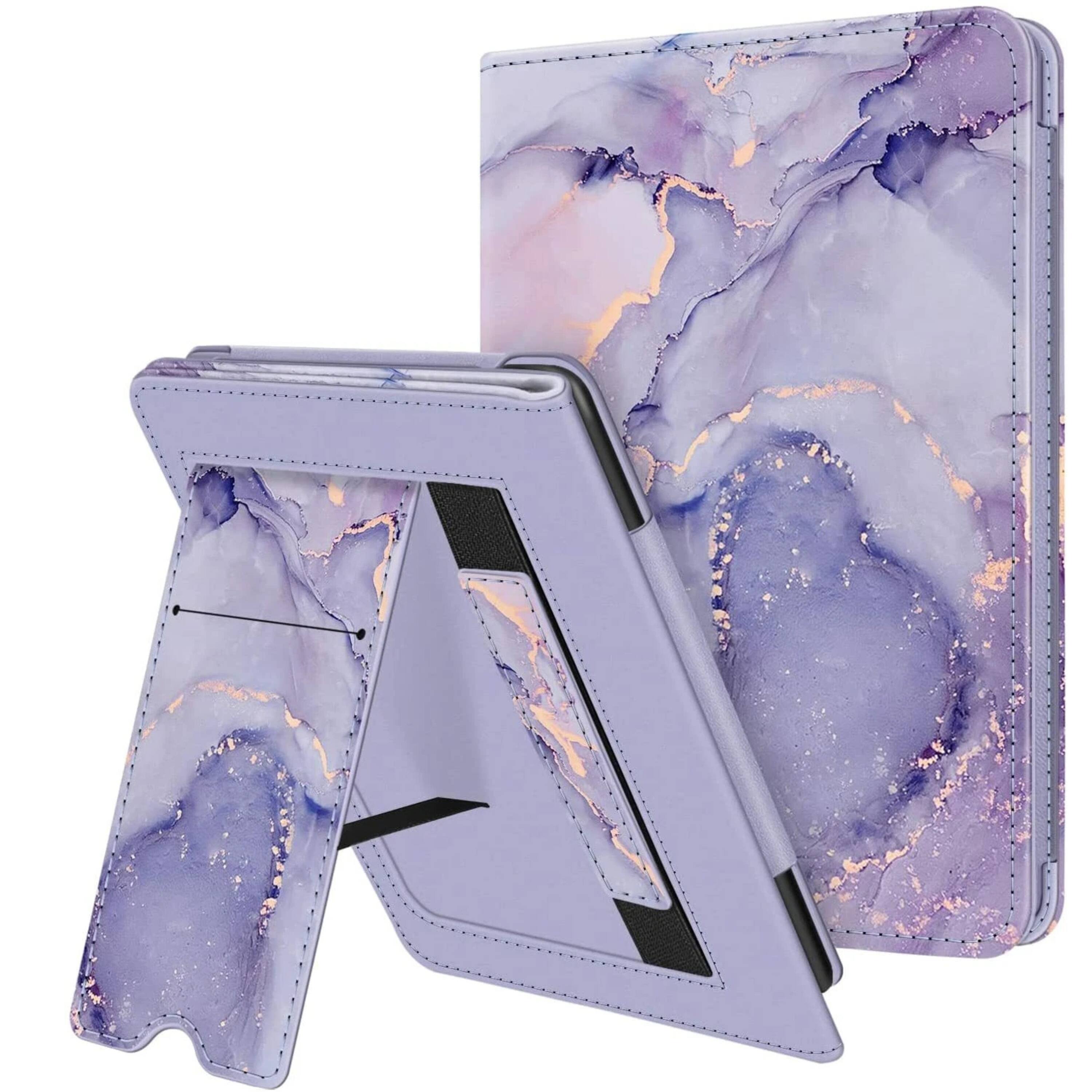 Front. Kitcheniva - Foldable Stand Cover For Kindle Paperwhite 11th 2021 With Card Slot And Hand Strap Starry Night - Starry Night.