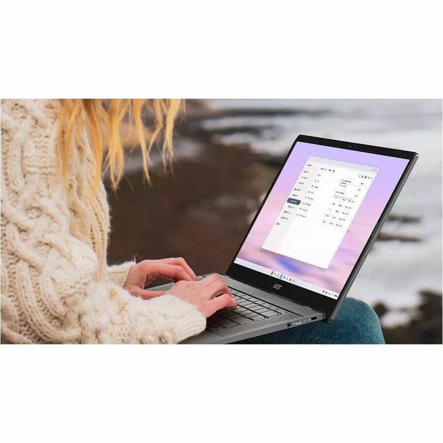 Alt View 8. Acer - Acer Chromebook Plus 514 CBE574-1T-R1Z4 14" Touchscreen Chromebook - WUXGA - 60 Hz - AMD Ryzen 5 7520C - 16 GB - 256 GB - Iron.