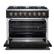 Alt View 1. Forno Appliances - Galiano 5.36 Cu. Ft. Freestanding Dual Fuel Electric Range with Convection Oven - Black Door.