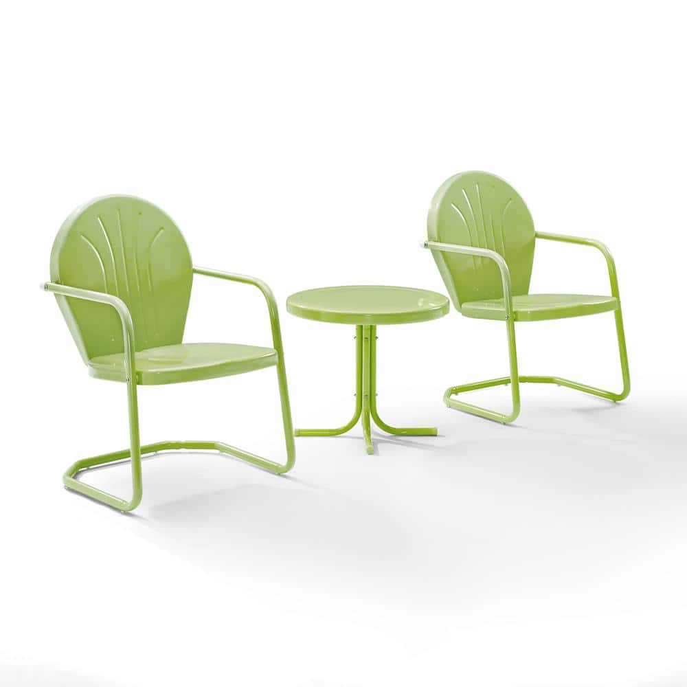 Crosley Furniture - Griffith 3Pc Retro Outdoor Chair Set - Side Table & 2 Chairs - Key Lime Gloss price history on PriceWatchPro