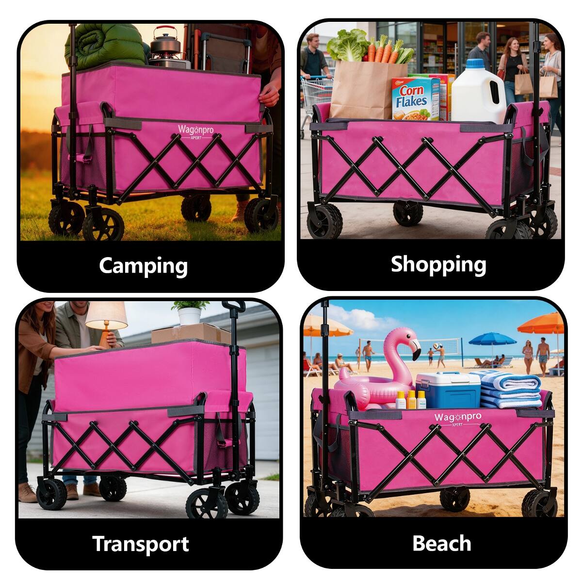 Corn Flakes  
Wagonpro XPLAT  
Camping  
Shopping  
Wagonpro KPERT  
Transport  
Beach