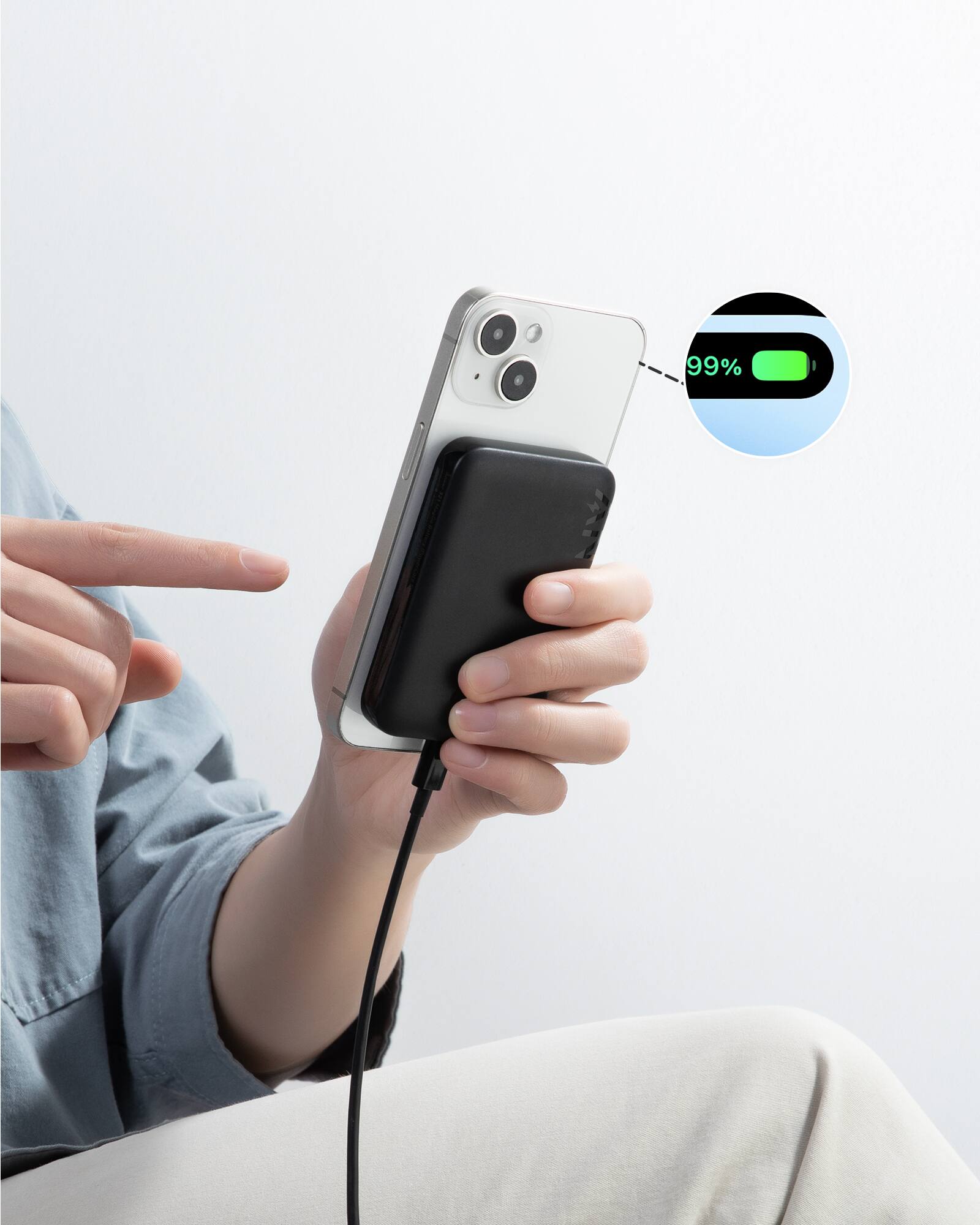 Alt View 11. Anker - Anker 321 MagGo Battery (PowerCore 5K) - Black.