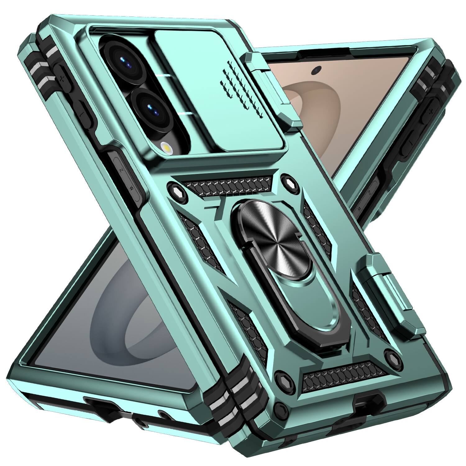 Dteck For Samsung Galaxy Z Fold8 Heavy Duty Rugged Case Sliding Lens ...