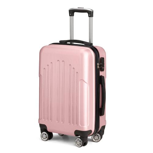 Alt View 1. Winado - 20" Airline Approved Small Trolley Case ABS Hardside Suitcase with Double Spinner Wheels & TSA Lock for Travel Business - Pink.