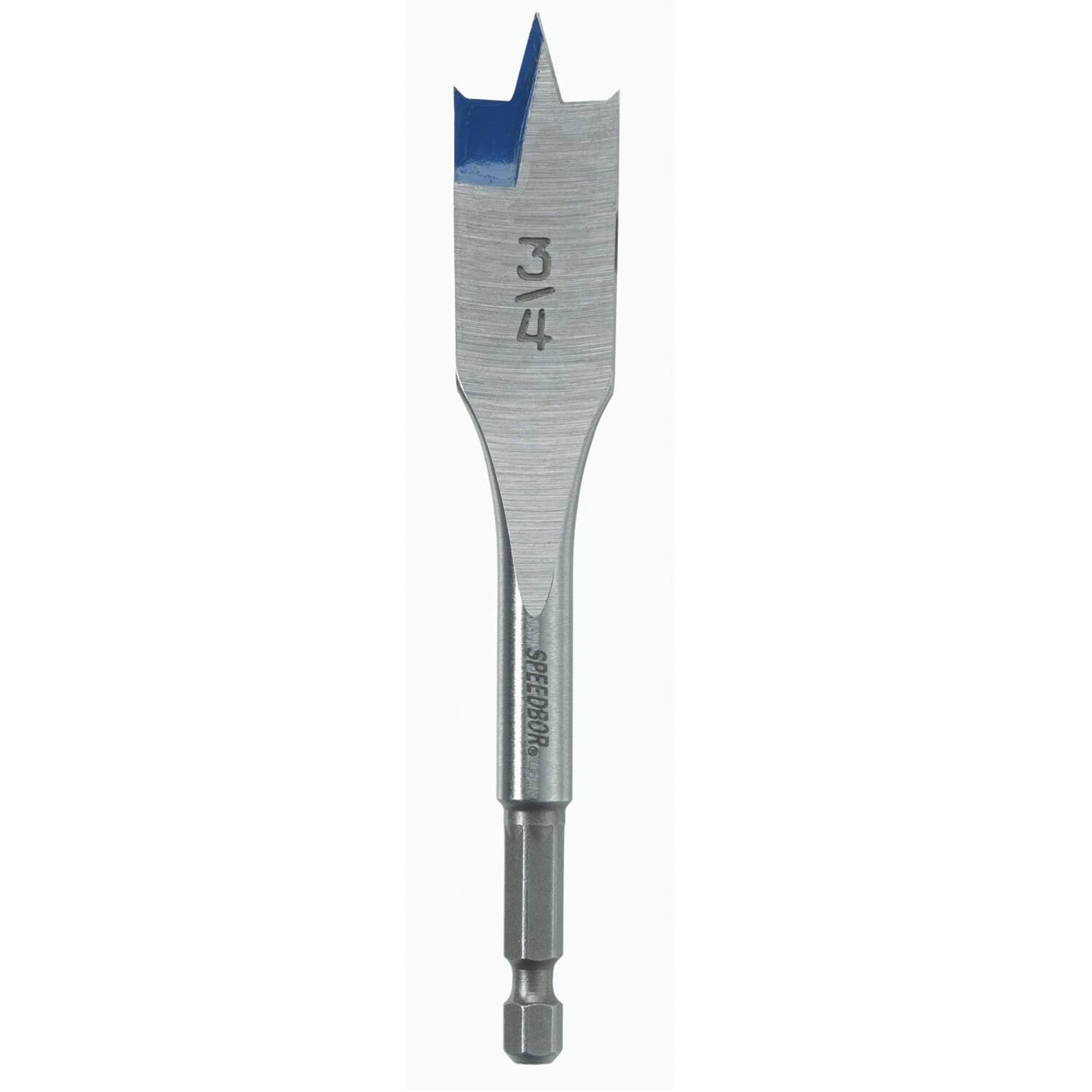 Angle. Irwin - Irwin Speedbor 3/4 in. X 4 in. L Carbon Steel Wood Boring Bit Quick-Change Hex Shank 1 pc.