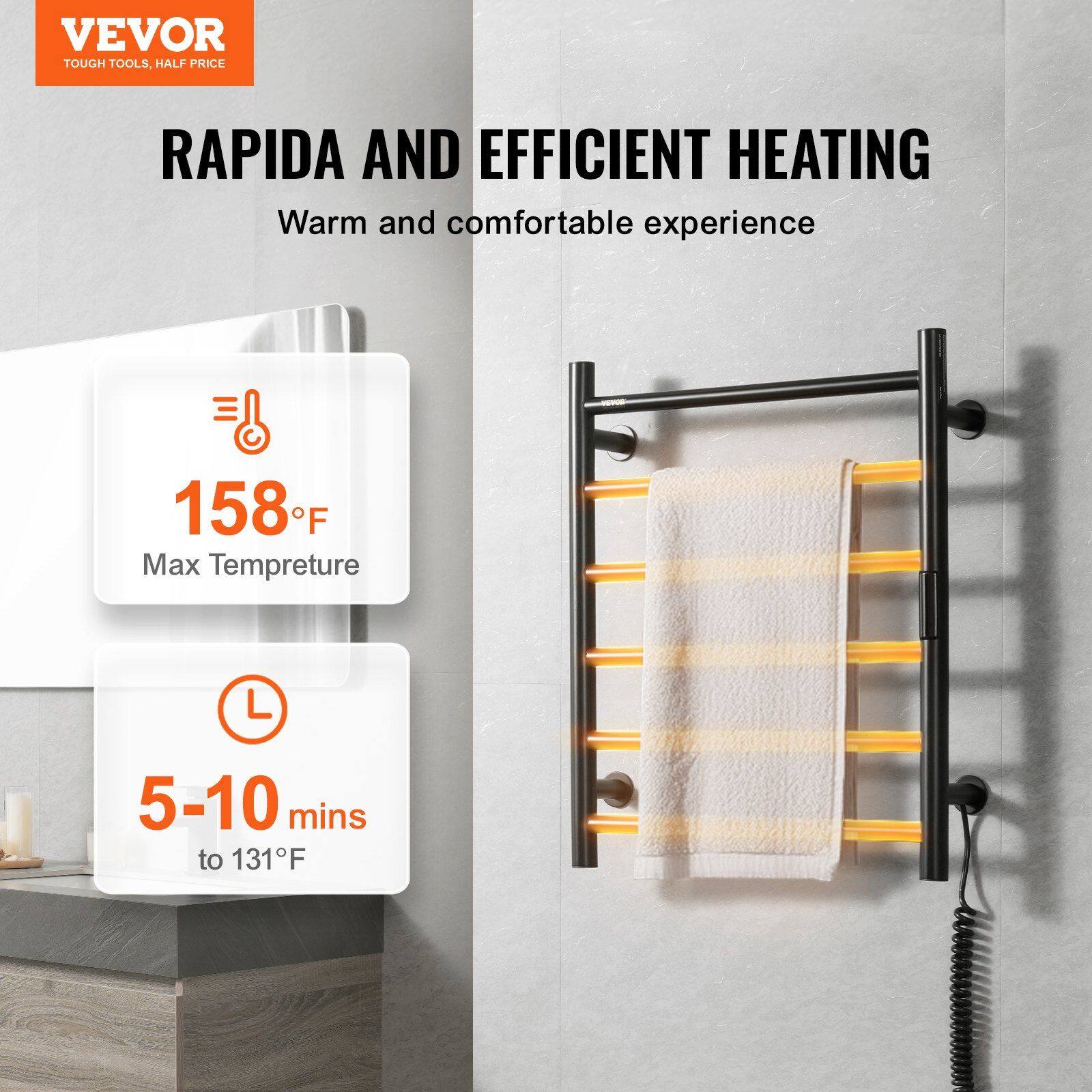 VEVOR TOUGH TOOLS HALF PRICE

RAPIDA AND EFFICIENT HEATING

Warm and comfortable experience

158°F Max Temperature

5-10 mins to 131°F