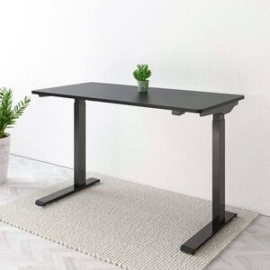 Left. FlexiSpot - FlexiSpot 48"W Electric Height Adjustable Standing Desk, with Basic Up & Down Control Button, Black - Black.