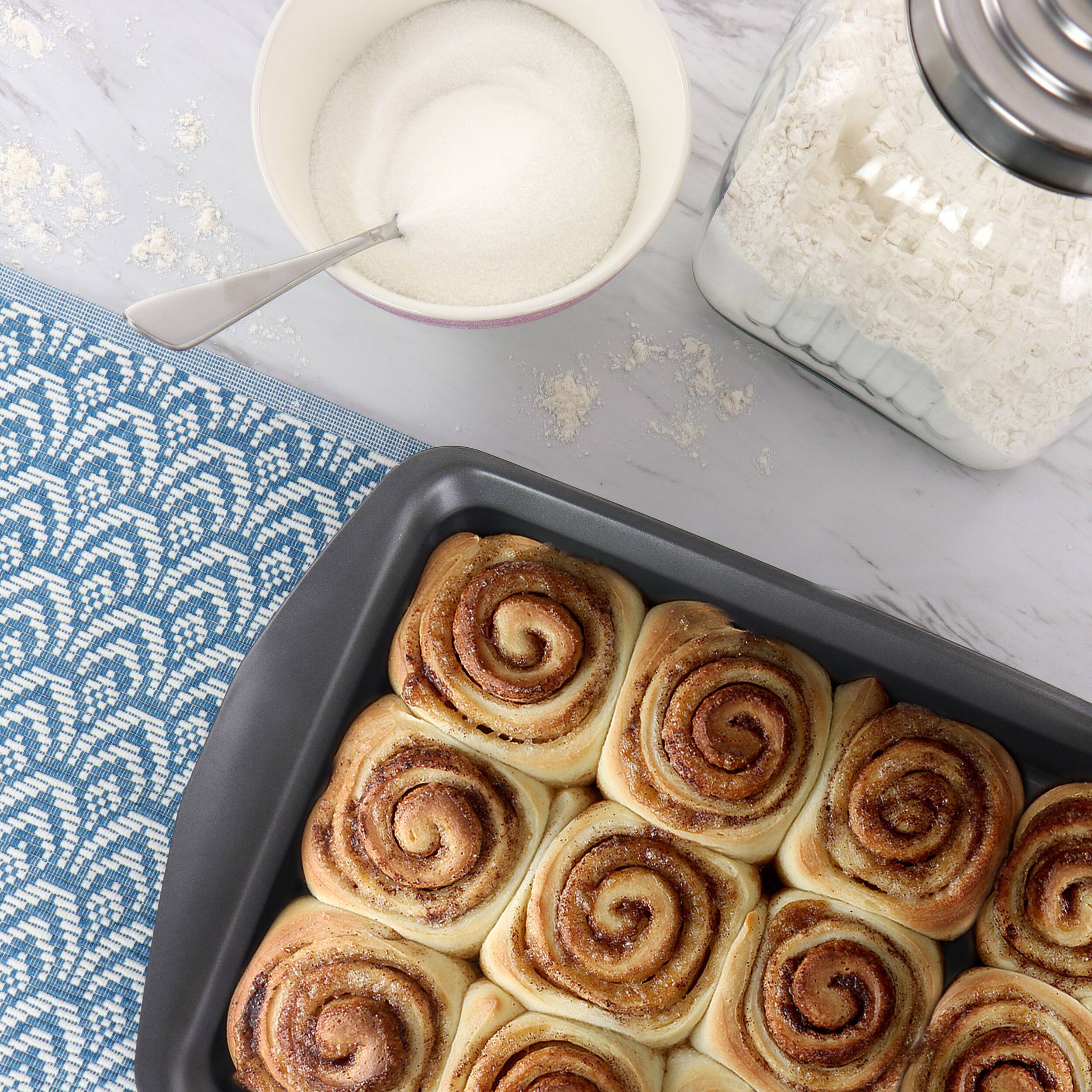 Alt View 5. Gibson - Gibson Baker's Friend 16.75 Inch Nonstick Steel Roasting Pan in Gray - Gray.