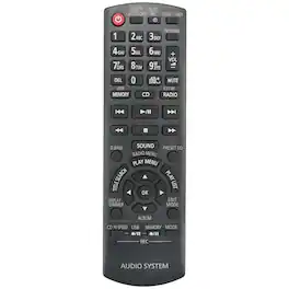ZdalaMit - Replacement Remote N2QAYB000637 fit for Panasonic Audio System SA-AKX32PH-K SA-AKX32PN-K SA-AKX32PR-K SA-AKX54PH-K - Black