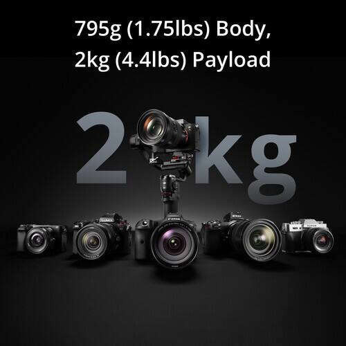 795g (1.75lbs) Body, 2kg (4.4lbs) Payload