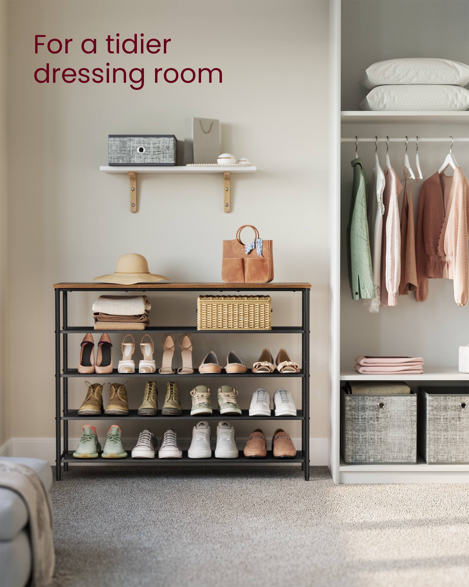 For a tidier dressing room