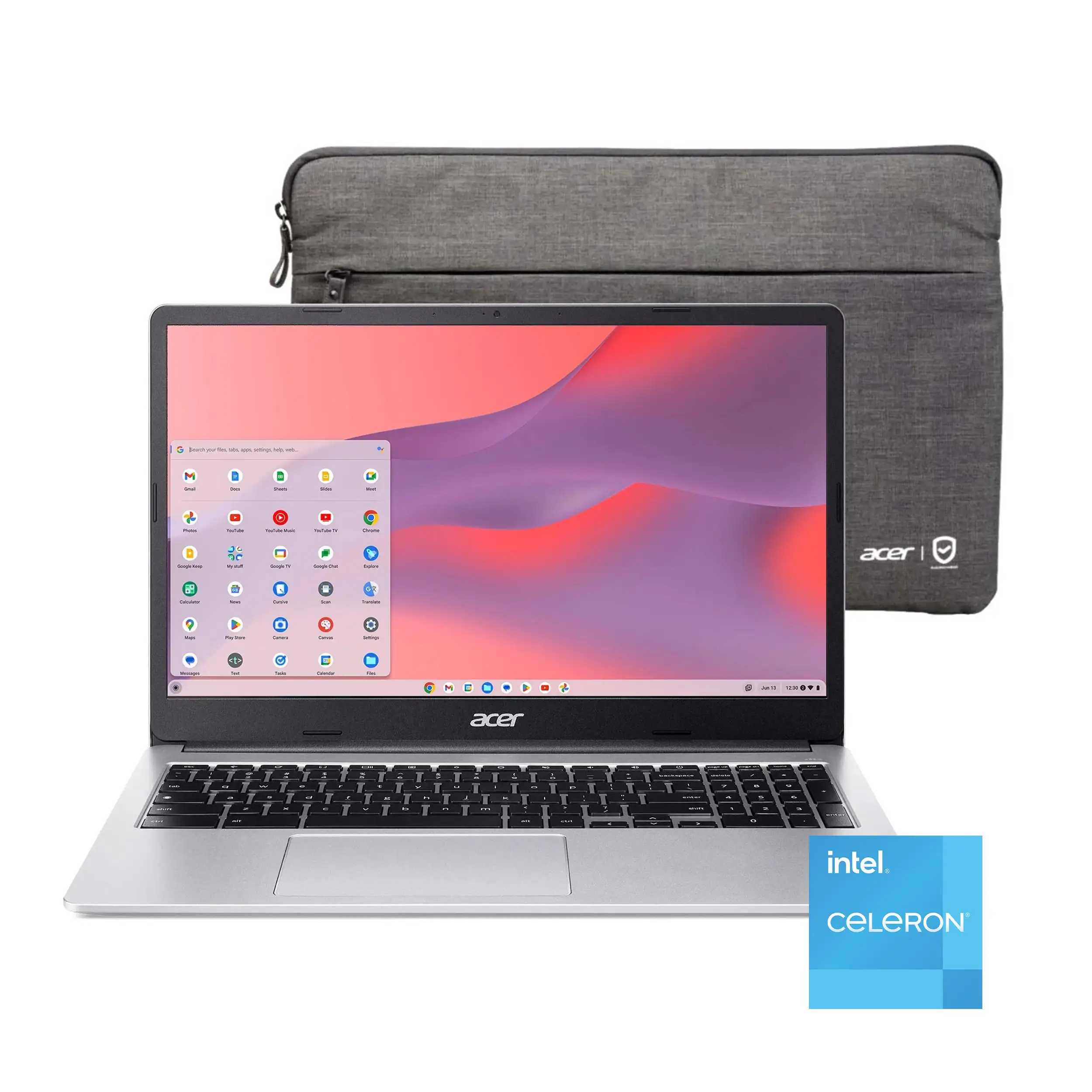 Acer - Chromebook 315 15.6" FHD Laptop,Intel Celeron N4500,4GB LPDDR4 RAM,64GB eMMC,Chrome OS - Sparkly Silver