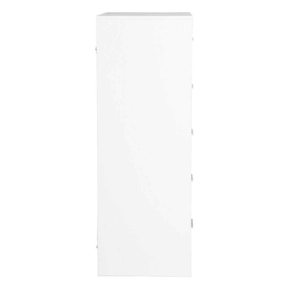 Alt View 5. Techni Home - 5-Drawer Dresser with Large Fabric Drawers, White - White.