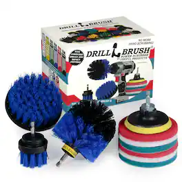 Drillbrush - Brush Drill Attachment Kit - Pads - Hot Tub Cleaner Brush - Pool Cleaner Brush - Rotary Drill Brush Cordless Scrubber