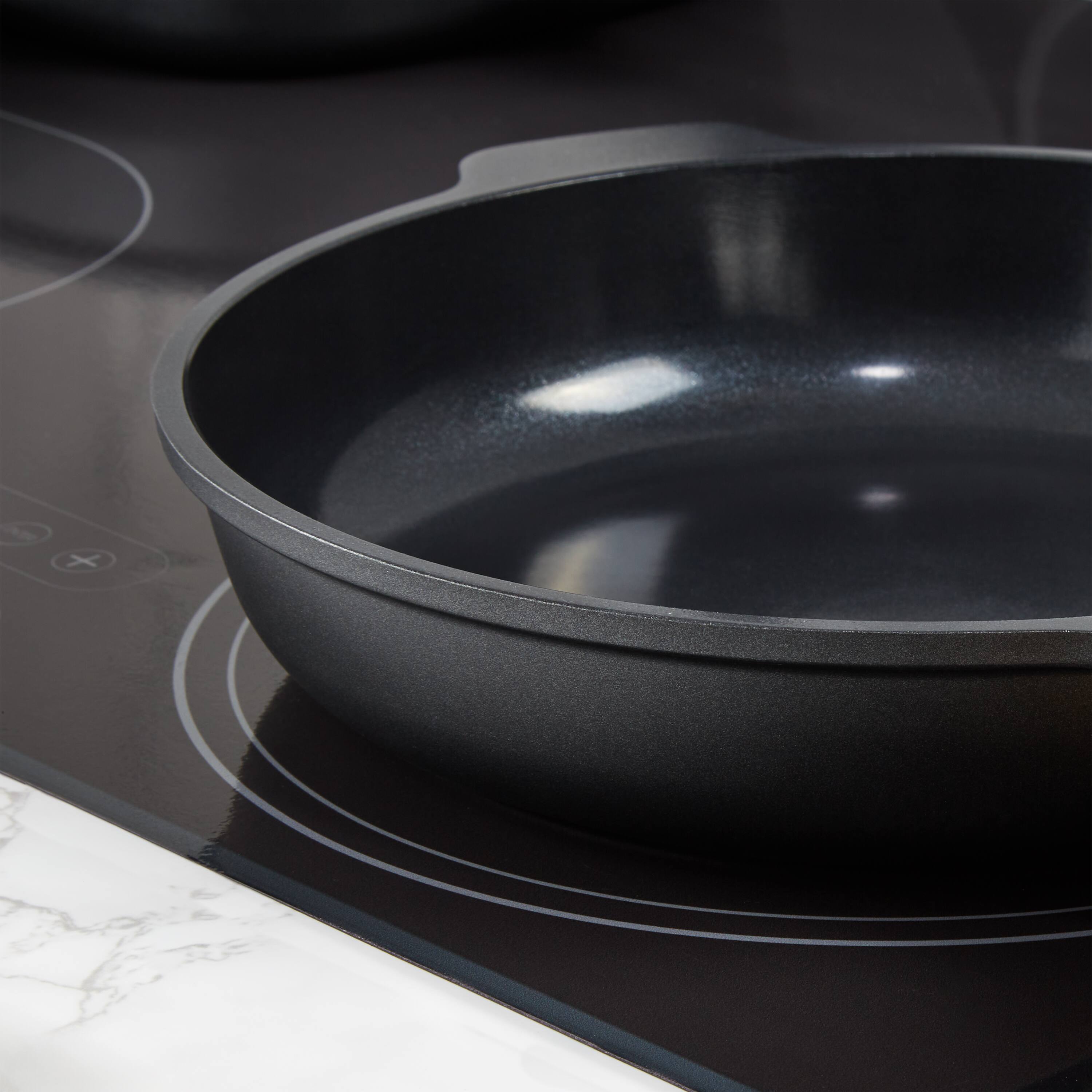 Alt View 1. BergHOFF - BergHOFF Leo Stone+ Nonstick Ceramic Aluminum Fry Pan 11", Recycled - Black.