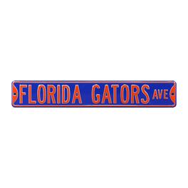 Authentic Street Signs - Florida Gators 6" x 36" College Ave Team Street Sign - Blue