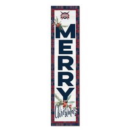Jardine - Eastern Connecticut State Warriors 12'' x 48'' Outdoor Merry Christmas Leaner - White