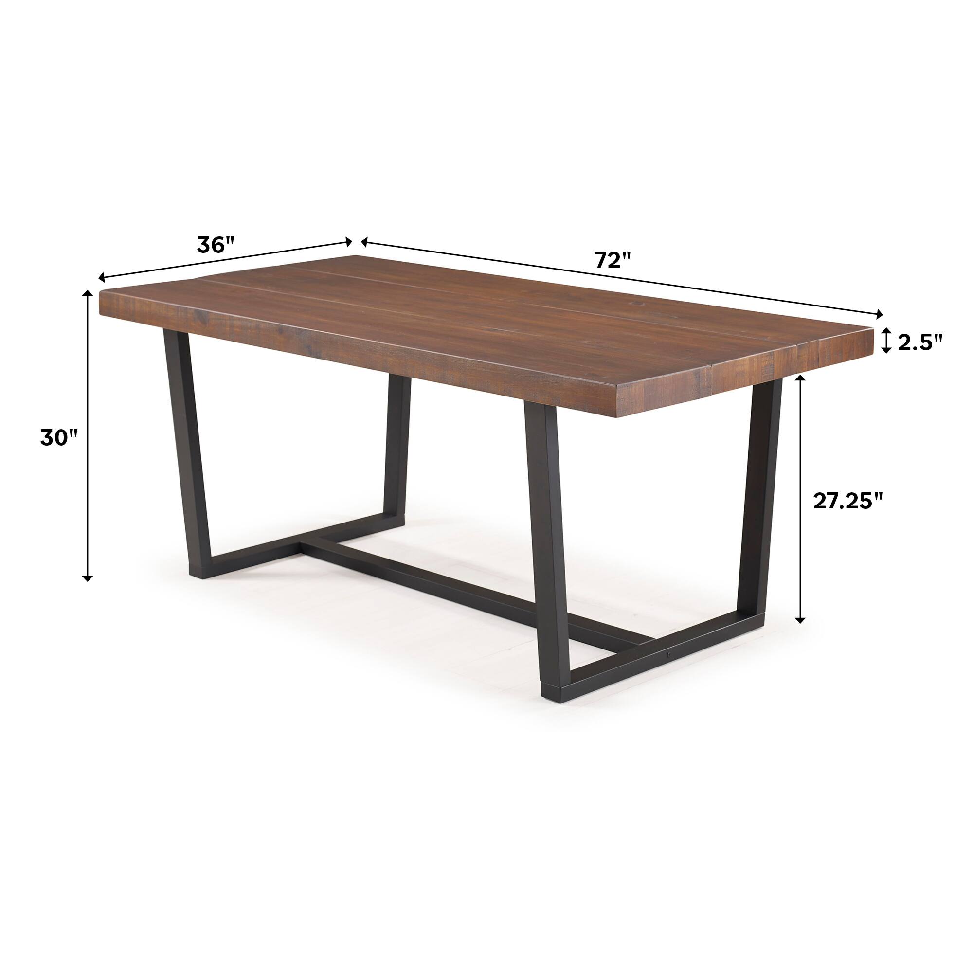 Customer Reviews: Walker Edison 72" Rectangular Solid Pine Wood Dining ...