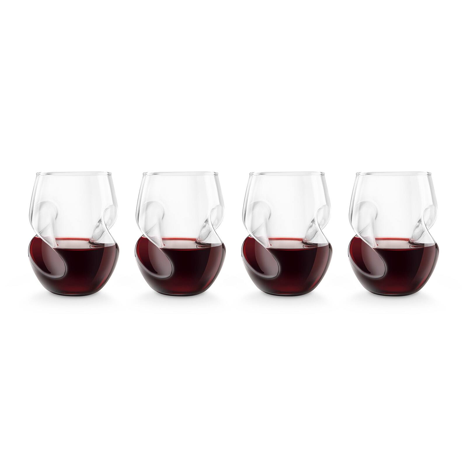 Alt View 4. Final Touch - Conundrum Red Wine Glasses, Set of 4 - Clear.