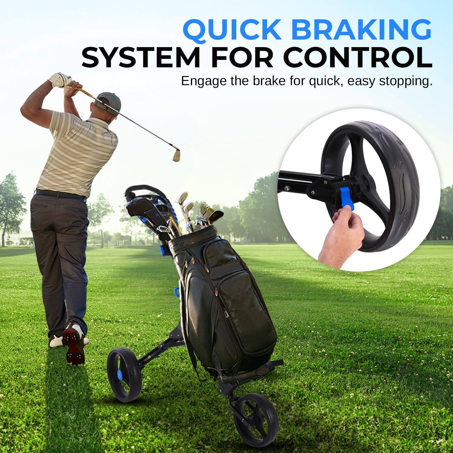 QUICK BRAKING SYSTEM FOR CONTROL  
Engage the brake for quick, easy stopping.