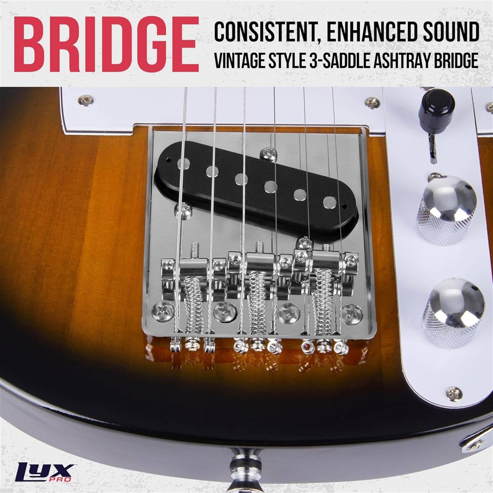 CONSISTENT, ENHANCED SOUND BRIDGE VINTAGE STYLE 3-SADDLE ASHTRAY BRIDGE LYX PRO