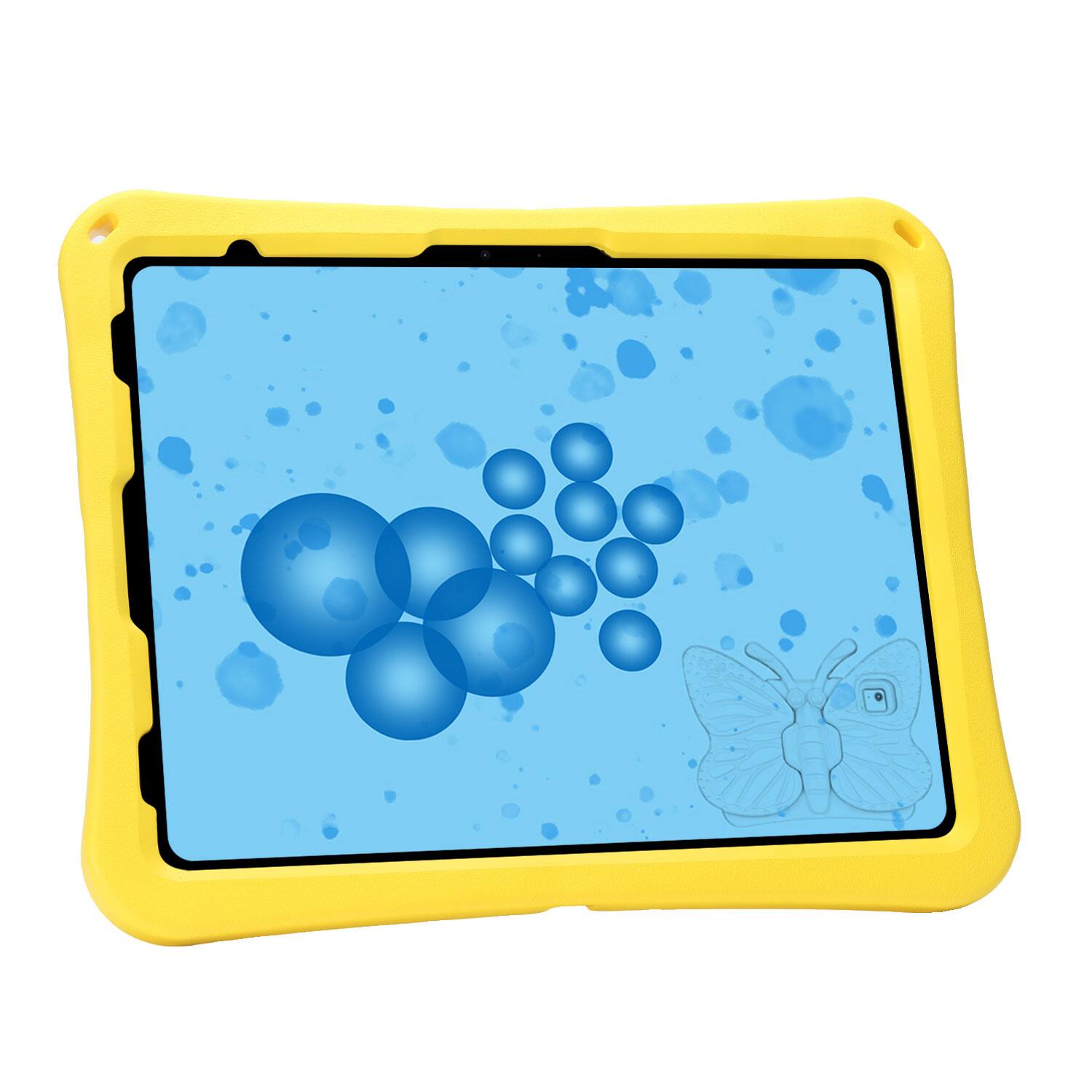 Alt View 3. Dteck - Kids Butterfly Case for Apple iPad Air (M4) 13" 2026-24 & iPad Pro 13/12.9",Rugged 3D Cartoon EVA Shockproof Stand Cover - Yellow.