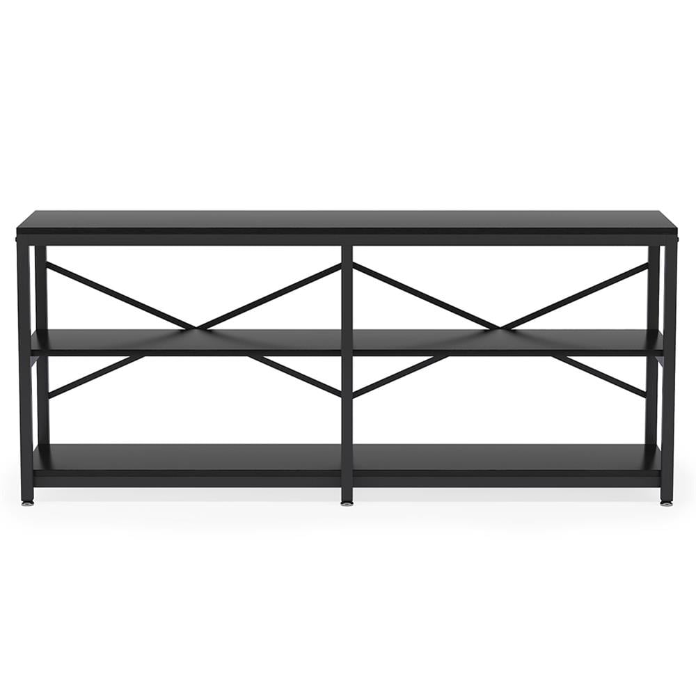 Kadyn - Entryway Table, Console Sofa Table,3-Tier Console Table, 70.9" Long Foyer Sofa Table with Storage Shelves - Black