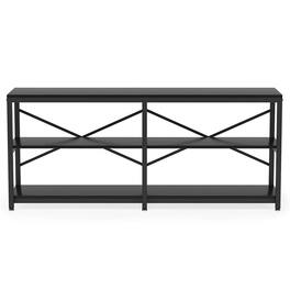 Kadyn - Entryway Table, Console Sofa Table,3-Tier Console Table, 70.9" Long Foyer Sofa Table with Storage Shelves - Black