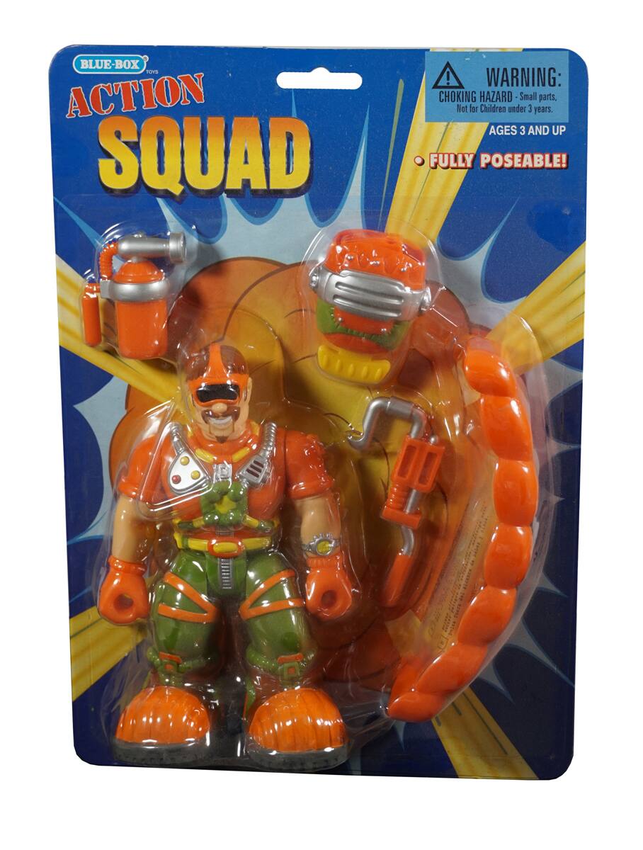 Front. blue - Blue Box Action Squad Smoke Jumper Figure - Multi.