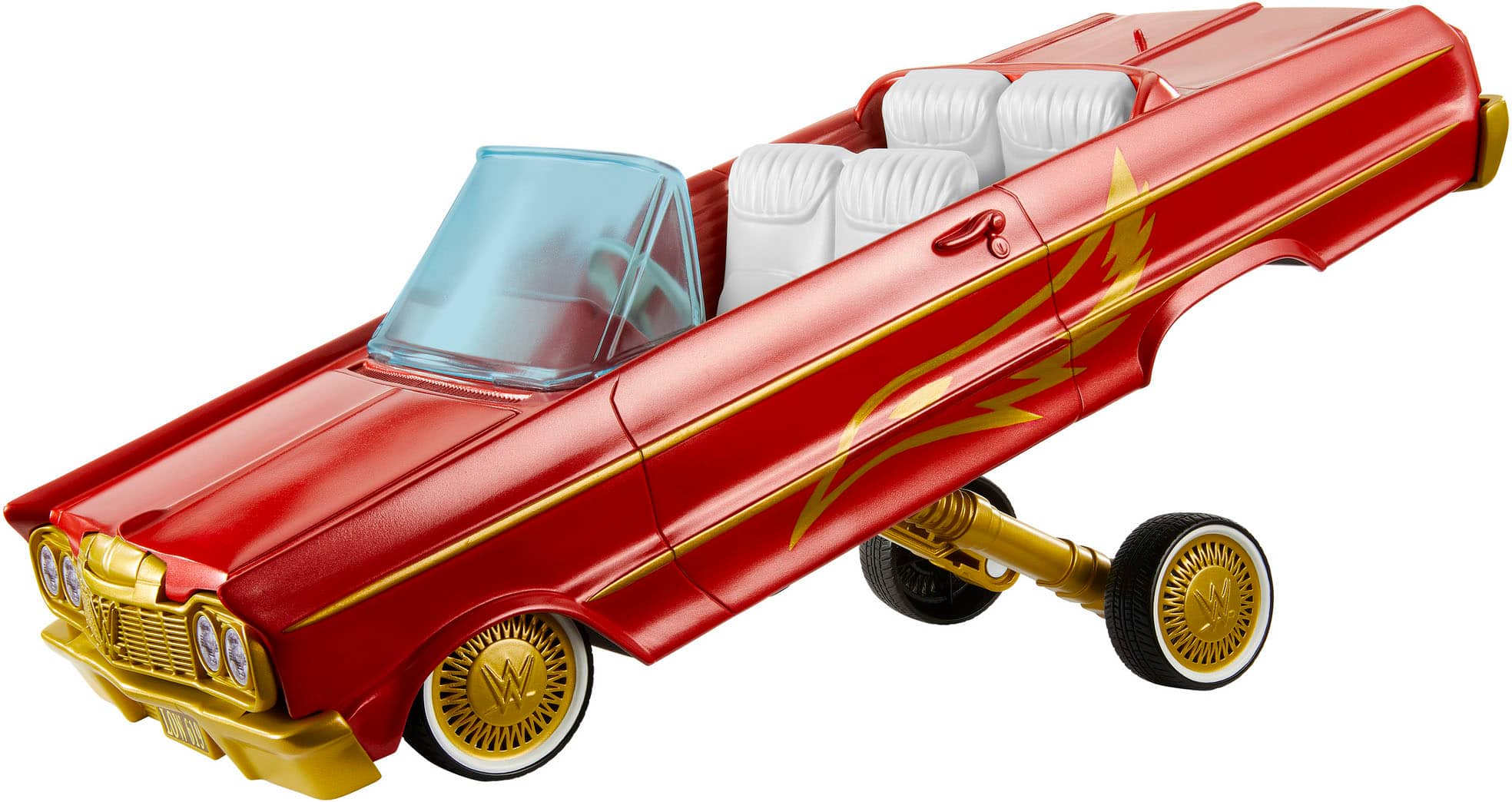 Alt View 15. WWE - Lucha Low Rider Vehicle with Rey Mysterio Action Figure - Red.