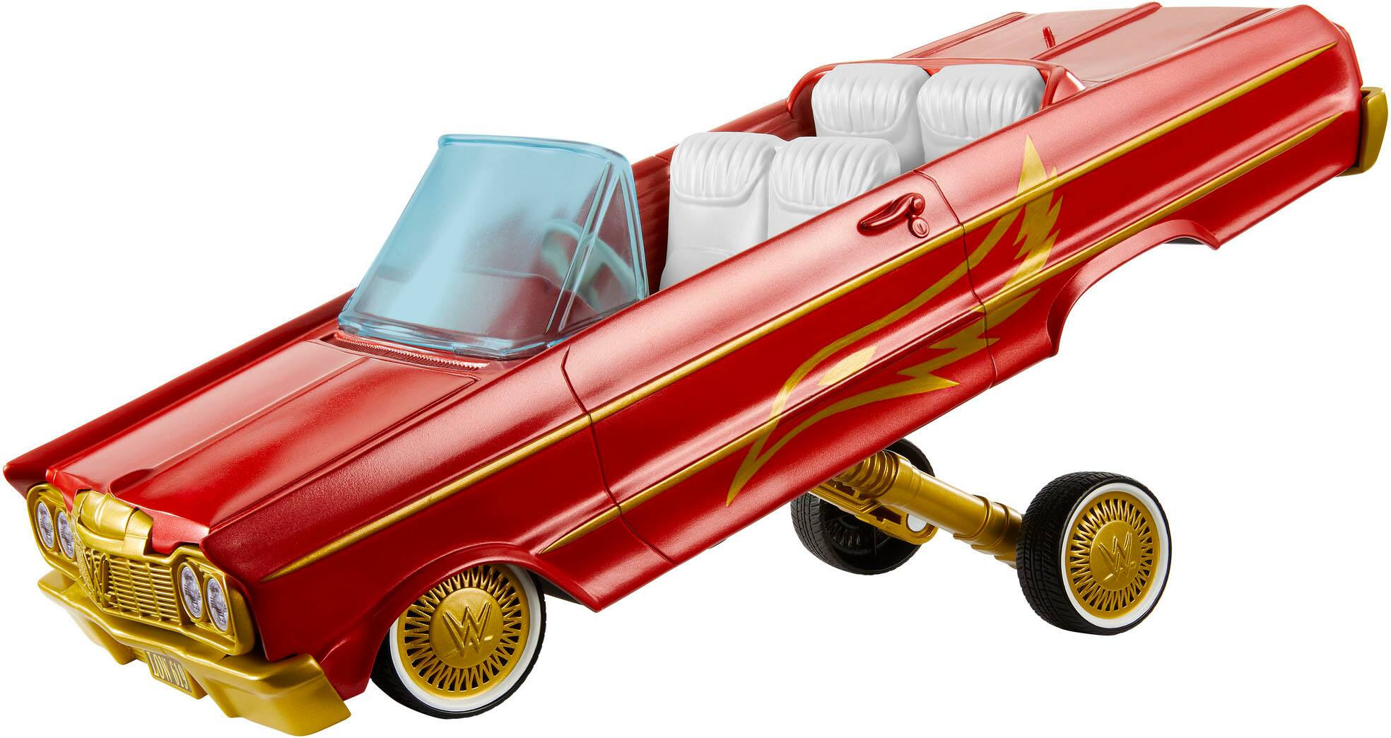 Alt View 15. WWE - Lucha Low Rider Vehicle with Rey Mysterio Action Figure - Red.