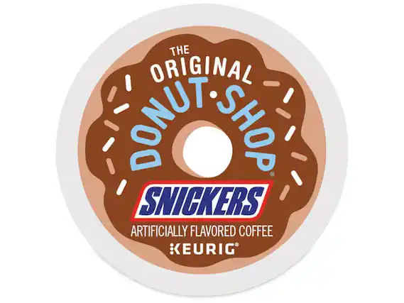 The Original Donut Shop Snickers Artifically Flavored Coffee 1 Keurig