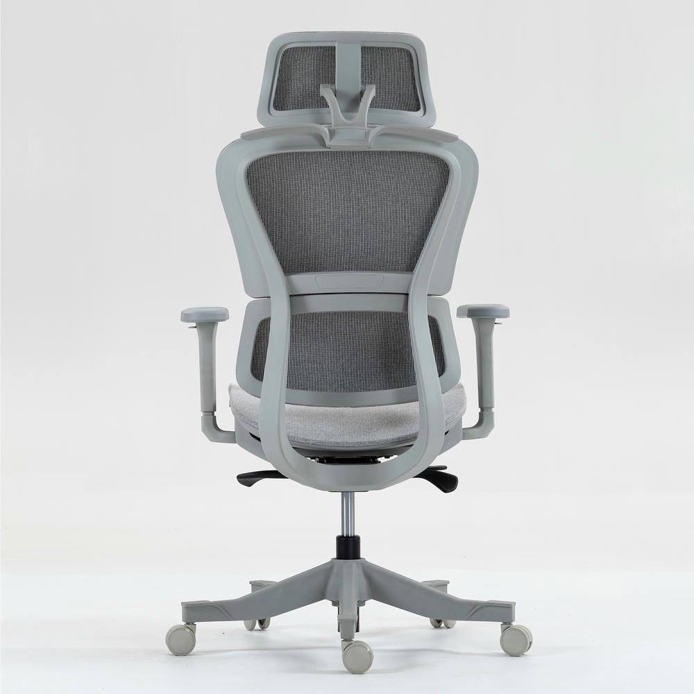 Alt View 4. Kadyn - High Back Mesh Office Chair, 4D Armrests & 120° Recline, Breathable Ergonomic Design, 360° Swivel, Gray - Gray.