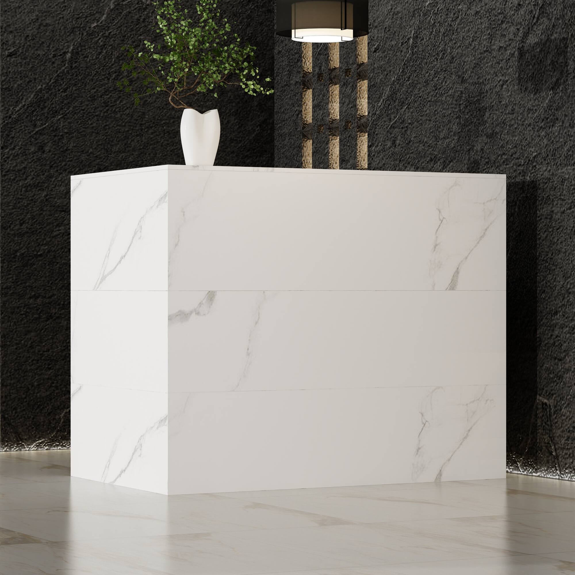 Alt View 10. Famapy - Famapy Office Reception Desk: Functional Storage, Sleek Design Working Desk for Workspaces - White.