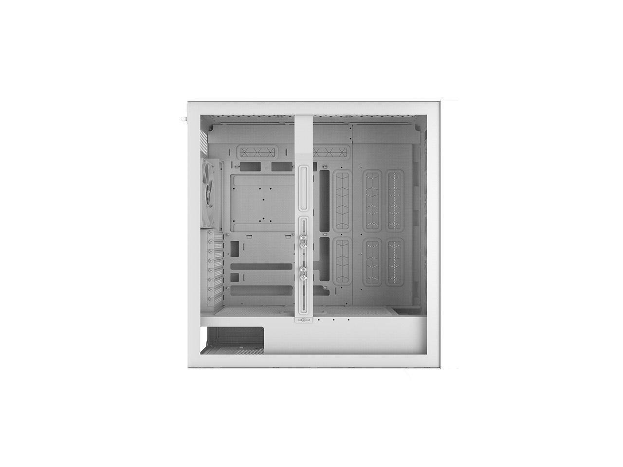 Alt View 2. Thermaltake - Thermaltake AX500 Snow TG Full Tower, 4x140mm Fans, 420mm Rad, 460mm GPU, 5x3.5/6x2.5, Hidden Conn - Snow.