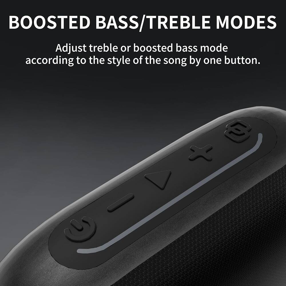 BOOSTED BASS/TREBLE MODES

Adjust treble or boosted bass mode according to the style of the song by one button.