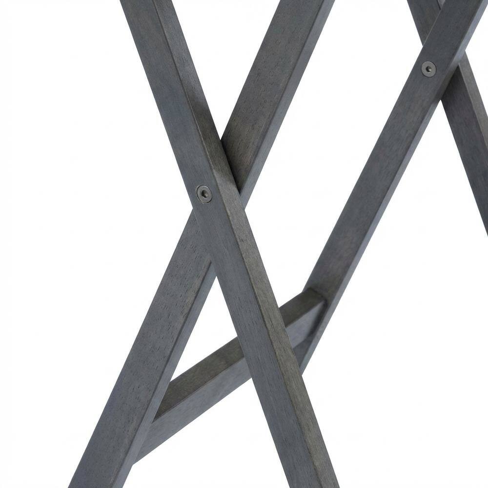 Alt View 1. FurniFact - 5-PC Folding TV Tray Table Set - Oyster Gray.