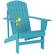 Front. Outsunny - Adirondack Chair, Outdoor Fire Pit and Porch Seating, Classic Log Lounge w/ Built-in Cupholder - Sky Blue.