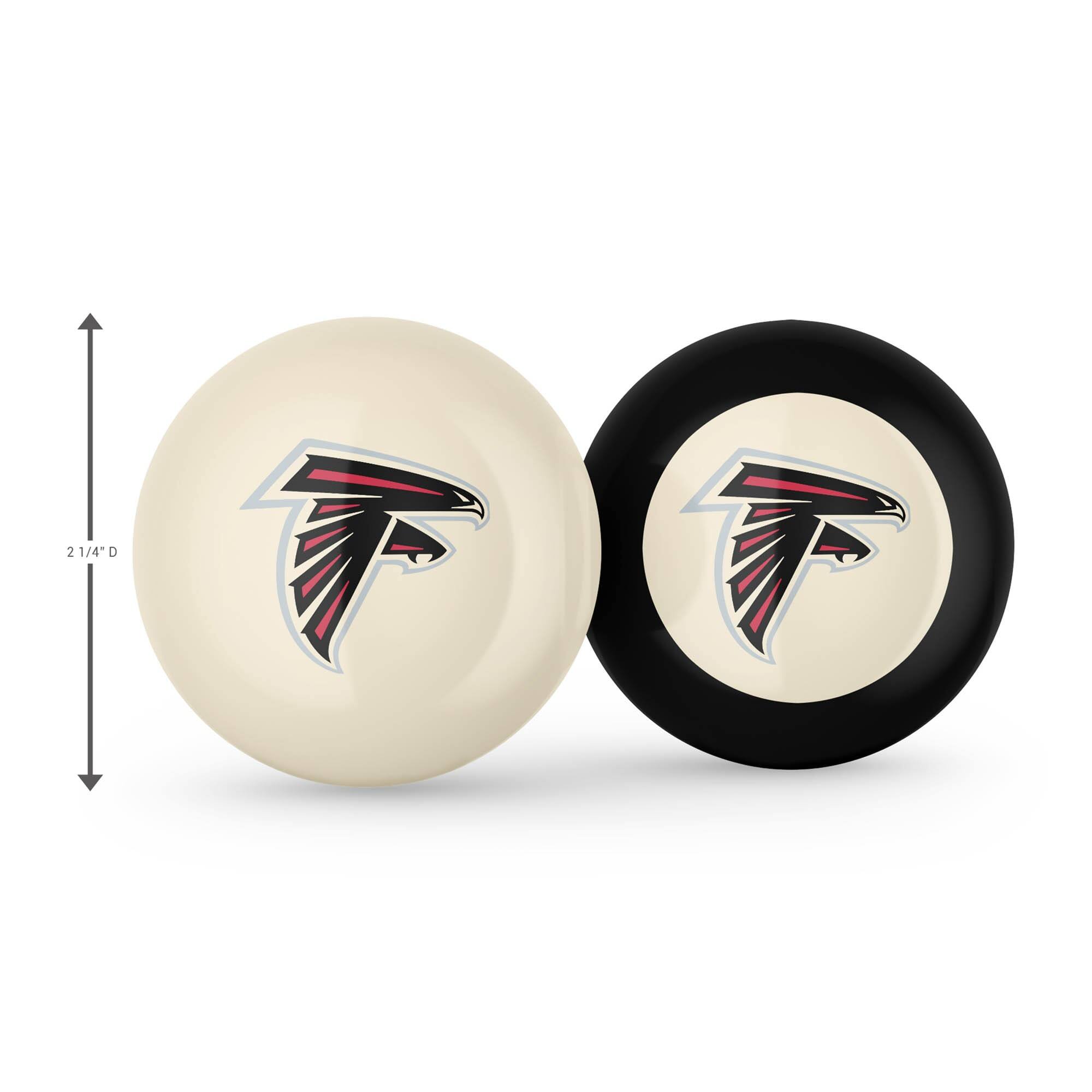 Alt View 1. Imperial - Atlanta Falcons Logo Cue Ball & 8 Ball Combo Set - White.