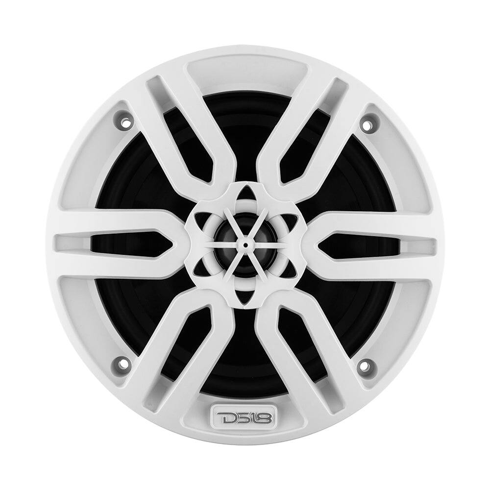 Alt View 2. DS18 Audio - MP 6.5" 2-way Coaxial Speaker with Built-in Driver and Grille (Pair), 60W RMS 4-Ohm - White.